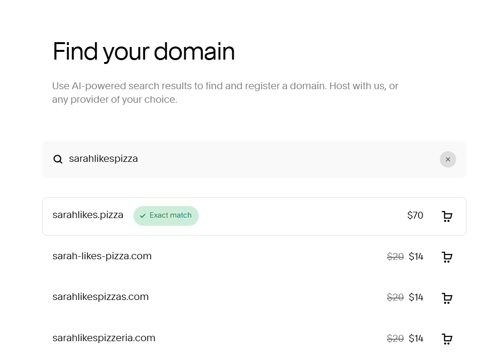 squarespace website domain search bar